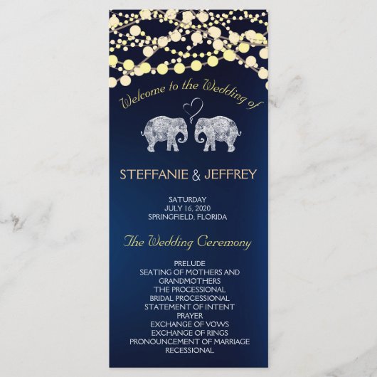TONNEN VAN LIEFDE/Olifant Nachtverlichting Trouwpr Programmakaart (Voorkant)