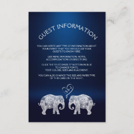 TONNEN VAN LIEFDE/Olifant Paar Bruiloft invoegen K Informatiekaartje