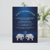 TONNEN VAN LIEFDE/Olifant Paar Bruiloft invoegen K Informatiekaartje (Staand voorkant)