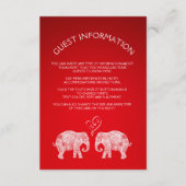 TONNEN VAN LIEFDE/Olifant Paar Bruiloft invoegen K Informatiekaartje (Voorkant)