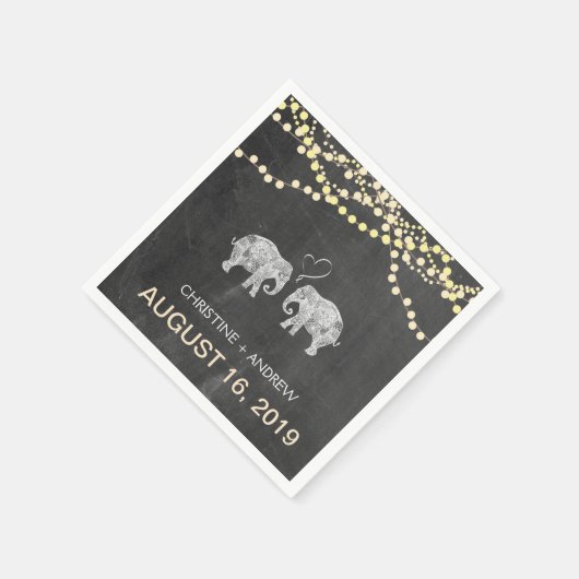 TONNEN VAN LIEFDE-Olifant String van Lichten Custo Servetten (Hoek)