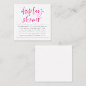 TONNEN WEERGEVEN - INVOEGSEL PINKEN INFORMATIEKAARTJE (Voorkant / Achterkant)