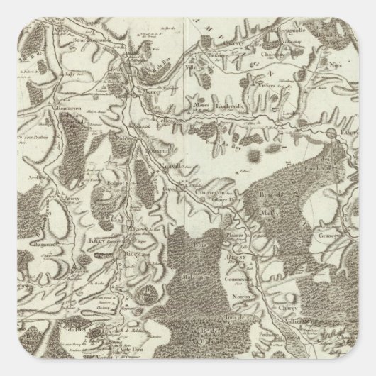 Tonnerre Vierkante Sticker (Voorkant)