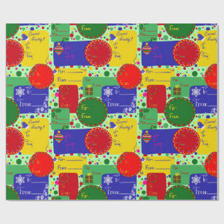 Tons of Tags Holiday Wrapping Paper Cadeaupapier