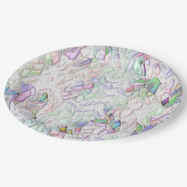 Tons parel of kleurige roomkleurige stukken papieren bordje