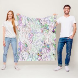 Tons pérola ou peças coloridas ao crème fleece deken