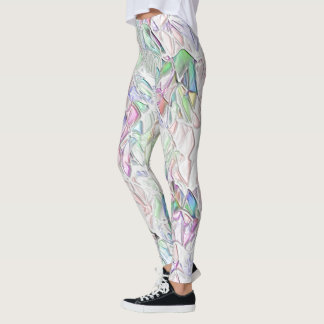 Tons pérola ou peças coloridas ao crème leggings