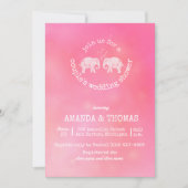 Tons van Liefde Roze Paar's Bruiloft / Birdal Douc Kaart (Voorkant)