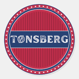 Tønsberg City Pride Embleem – Noorse identiteit Ronde Sticker