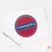 Tønsberg City Pride Embleem – Noorse identiteit Ronde Sticker (Envelop)