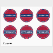 Tønsberg City Pride Embleem – Noorse identiteit Ronde Sticker (Vel)