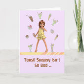 Tonsil Surgery Kaart voor Young Girl (Voorkant)