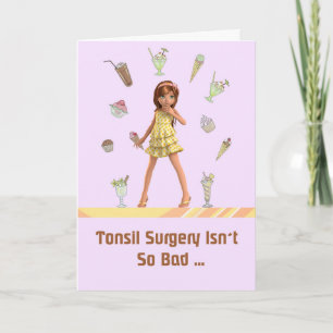 Tonsil Surgery Kaart voor Young Girl