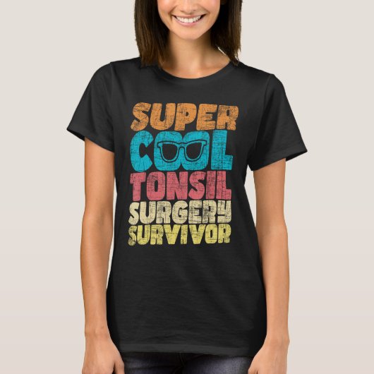 Tonsilchirurgie Survivor - Tonsillectomie herstel T-shirt (Voorkant)
