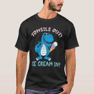Tonsillectometechniek tonsillen uit ijs in t-shirt