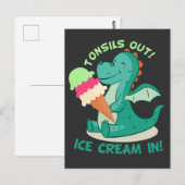 Tonsillectomie Chirurgie Tonsillen uit IJs Cream i Briefkaart (Voorkant / Achterkant)