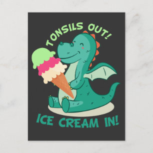 Tonsillectomie Chirurgie Tonsillen uit IJs Cream i Briefkaart