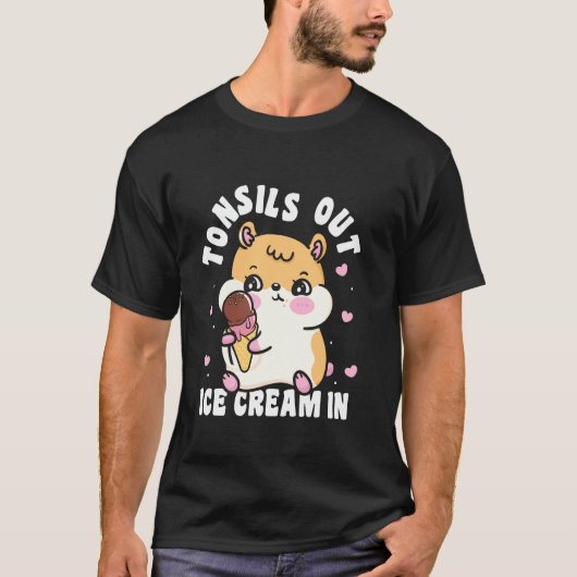 Tonsillectomie herstel Hamster Tonsilverwijdering T-shirt (Voorkant)