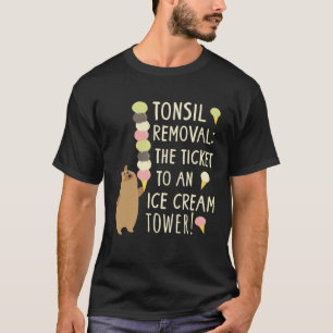 Tonsillectomie herstel na verwijdering van amandel t-shirt