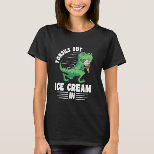 Tonsillectomie T rex dinosaurus Dino tonsillen ver T-shirt