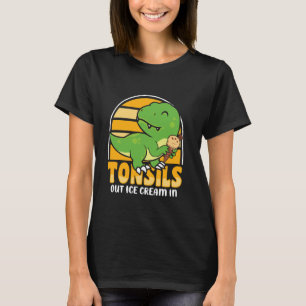 Tonsillectomie T rex dinosaurus Dino tonsillen ver T-shirt