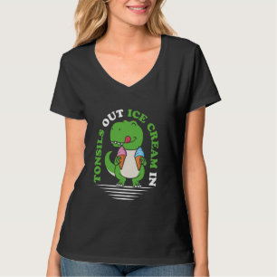 Tonsillectomie T rex dinosaurus Dino tonsillen ver T-shirt