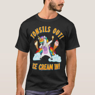 Tonsillen en adenoïden uit ijskap in Unicorn T-shirt