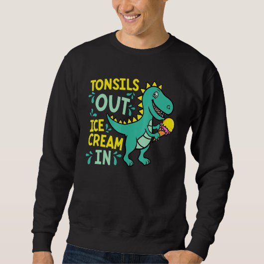 Tonsillen uit ijs in Dino Tonsillectomy Tonsille Trui (Voorkant)