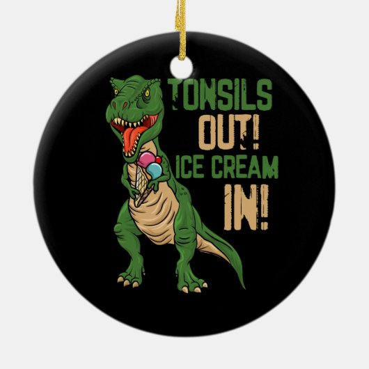 Tonsillen uit ijs verwijdering chirurgie herstel t keramisch ornament (Achterkant)