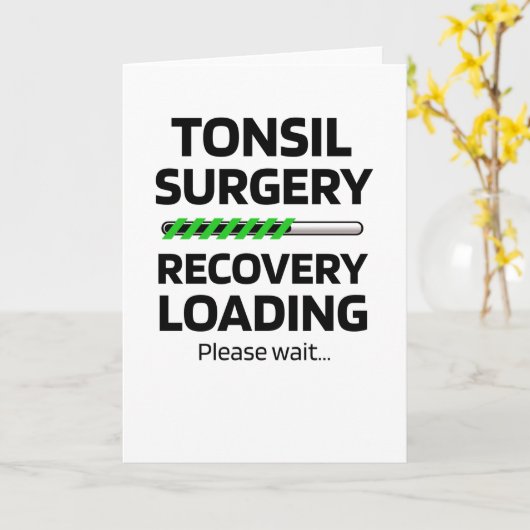 Tonsiloperatie herstel | Tonsillectomie geschenken Kaart (Gele Bloem)