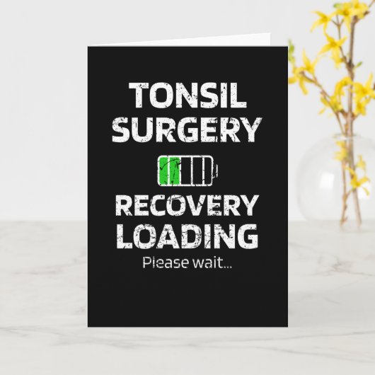 Tonsiloperatie herstel | Tonsillectomie geschenken Kaart (Gele Bloem)