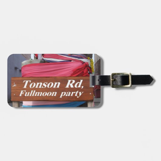 Tonson Rd. Fullmoon Party, Koh Phangan, Thailand Bagagelabel (Voorkant horizontaal)