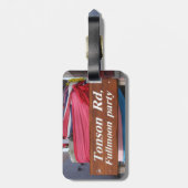 Tonson Rd. Fullmoon Party, Koh Phangan, Thailand Bagagelabel (Achterkant verticaal)