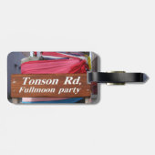 Tonson Rd. Fullmoon Party, Koh Phangan, Thailand Bagagelabel (Achterkant horizontaal)