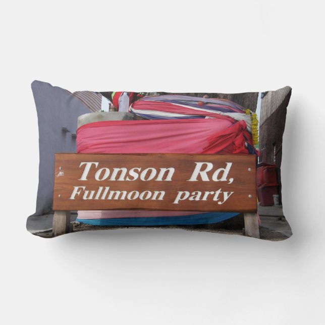 Tonson Rd. Fullmoon Party, Koh Phangan, Thailand Kussen (Voorkant)