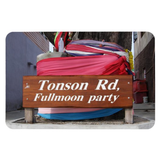 Tonson Rd. Fullmoon Party, Koh Phangan, Thailand Magneet (Horizontaal)