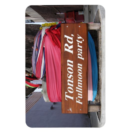 Tonson Rd. Fullmoon Party, Koh Phangan, Thailand Magneet (Verticaal)
