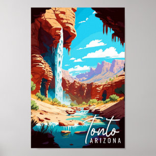 Tonto Arizona vintage reisillustratie Poster