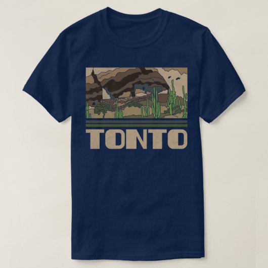 Tonto Nationaal Monument Natuur Liefhebber Retro T-shirt (Design voorkant)