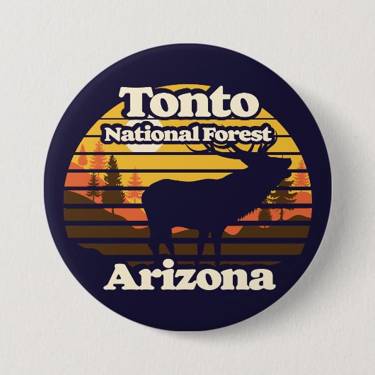 Tonto Nationaal Woud Arizona Ronde Button 7,6 Cm (Voorkant)