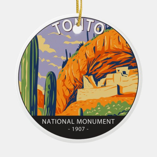 Tonto National Monument Arizona  Keramisch Ornament (Voorkant)