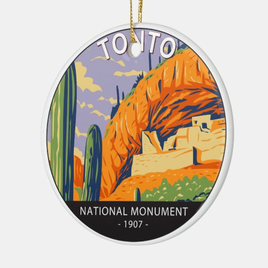 Tonto National Monument Arizona  Keramisch Ornament (Links)
