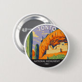 Tonto National Monument Arizona  Ronde Button 5,7 Cm (Voorkant /achterkant)