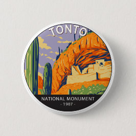 Tonto National Monument Arizona  Ronde Button 5,7 Cm