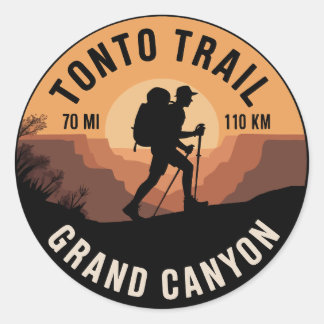 Tonto Trail Grand Canyon Wandelen Ronde Sticker