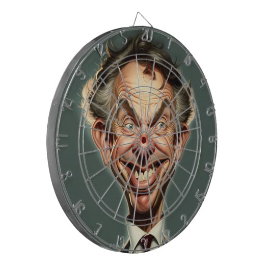 Tony Blair Dartboard Dartbord (Voorkant Links)