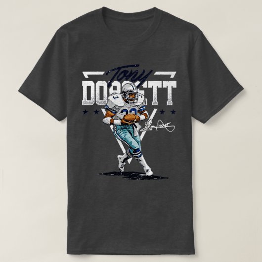 Tony Dorsett Dallas Driehoek Naam TShirt (Design voorkant)