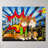 Tony en Teddy, de dynamische Maine Coon Duo Poster (Voorkant)