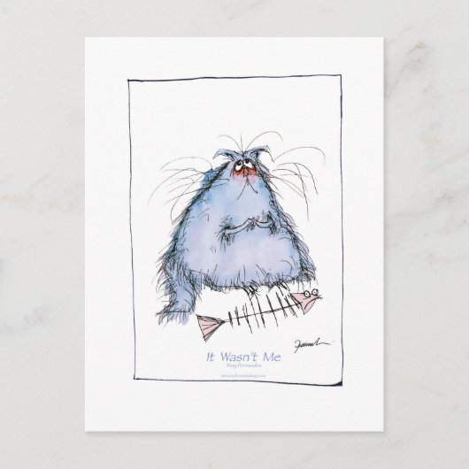 tony fernandes ' ' is het niet aan mij ' kattencar briefkaart (Voorkant)