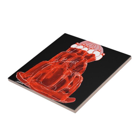 tony fernandes ' s aardbei jello rat tegeltje (Zijkant)